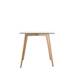 Blair Rectangular Glass Dining Table | Natural Oak