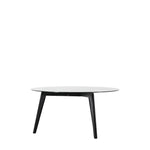 Blair Round Smoked Glass Coffee Table | Black Oak