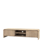 Colonna Fluted Media Unit | Mango Wood