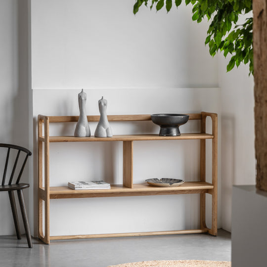 Craft Oak Open Display Unit | Natural | Wide