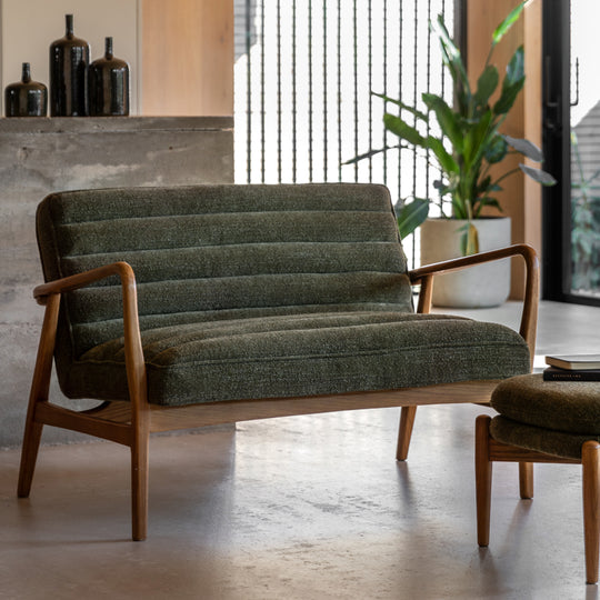 Datsun Boucle 2 Seat Sofa | Green