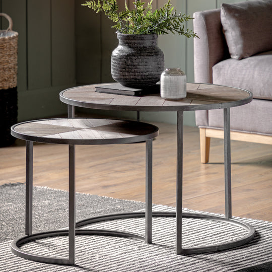 Douglas Chevron Nesting Coffee Tables | Set of 2