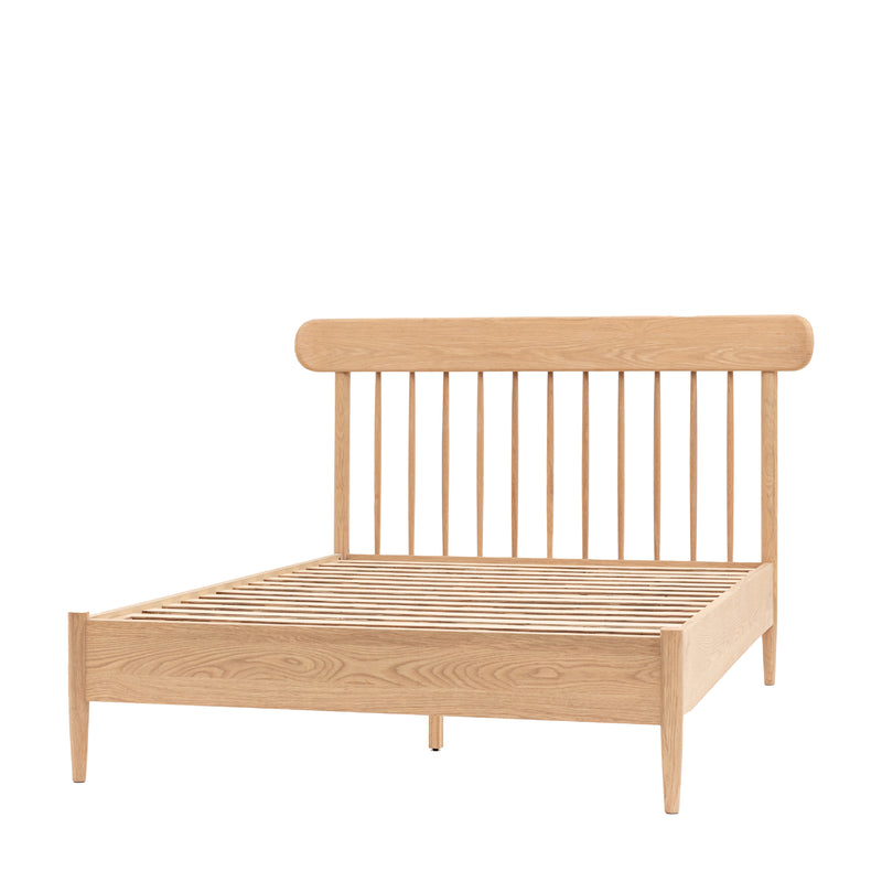 Hatfield Spindle Bed Frame | Natural Oak