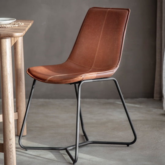 Hawking Vegan Leather Chairs | Brown | Set of 2