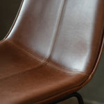 Hawking Vegan Leather Stools | Brown | Set of 2