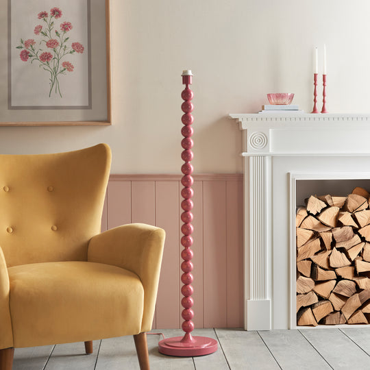 Higgledy Bobble Floor Lamp Base | Pink Clay