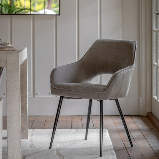 Ivorra Arch Curve Dining Chairs | Grey | Set of 2