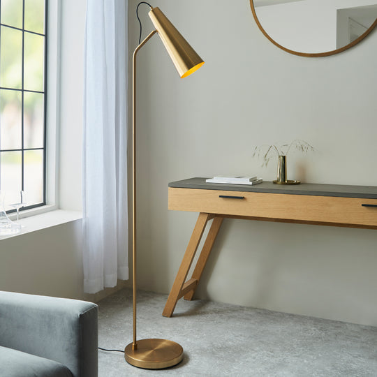 Karna Floor Lamp | Antique Brass