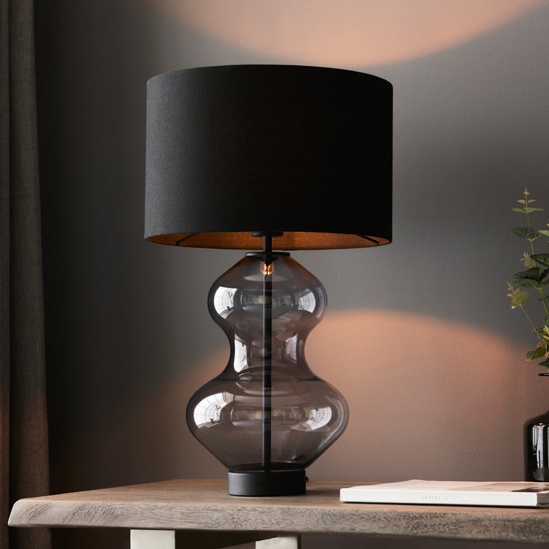 Kelda Hourglass Table Lamp | Black