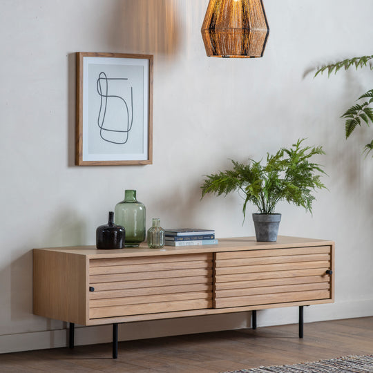 Okayama Japandi 2 Door Media Unit | Oak