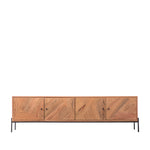 Oklahoma Japandi 4 Door Media Unit | Natural