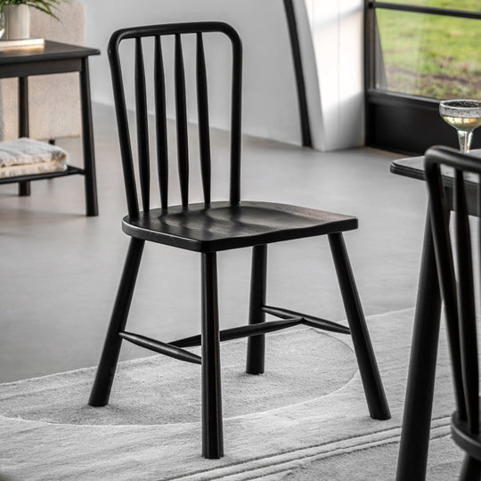 Wycombe Nordic Dining Chairs | Black | Set of 2