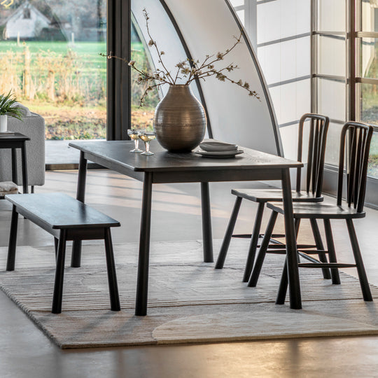 Wycombe Nordic Dining Table | Black