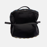 Men's Vegan Leather Flat Lay Wash Bag | Retro Stripe | Large