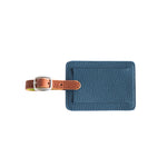 Men's Vegan Leather Luggage Tag | Navy
