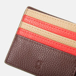 Vegan Leather Billfold Wallet | Khaki/Navy Stripe