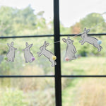 Easter Bunny Bunting with Pom Pom Tails