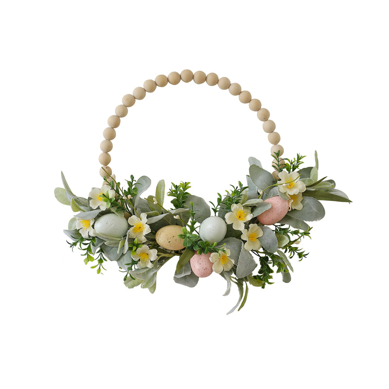 Spring Foliage Beaded Wreath