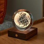 Amber Crystal Ball Light | 3D World Globe