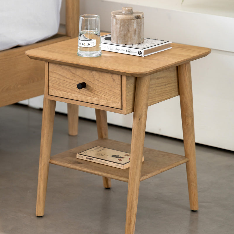 Hatfield 1 Drawer Bedside Table | Natural Oak
