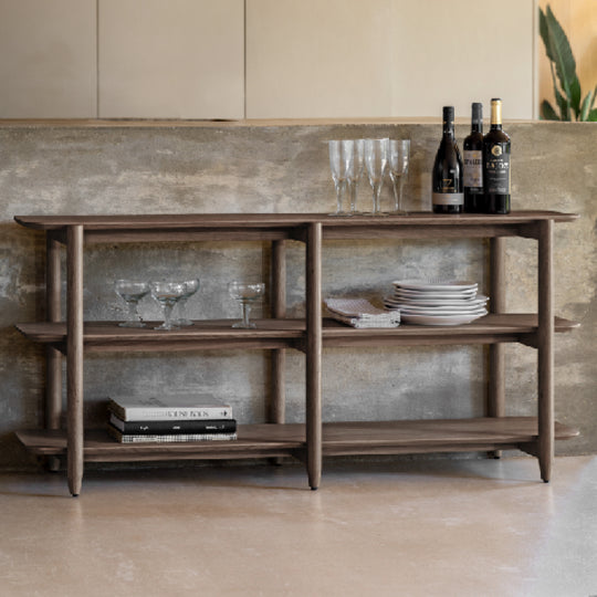 Hatfield Open Display Unit | Smoked Oak | Wide