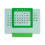 Acrylic 365 Day Desk Calendar | Light Blue & Green