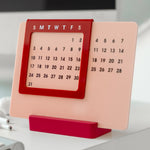 Acrylic 365 Day Desk Calendar | Pink & Red