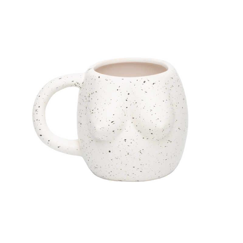 Body Shapes Boobs Round Mug | White