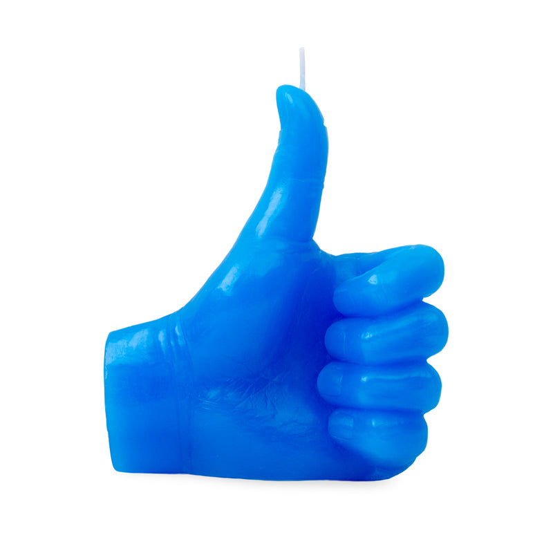 Body Shapes Thumbs Up Candle | Blue