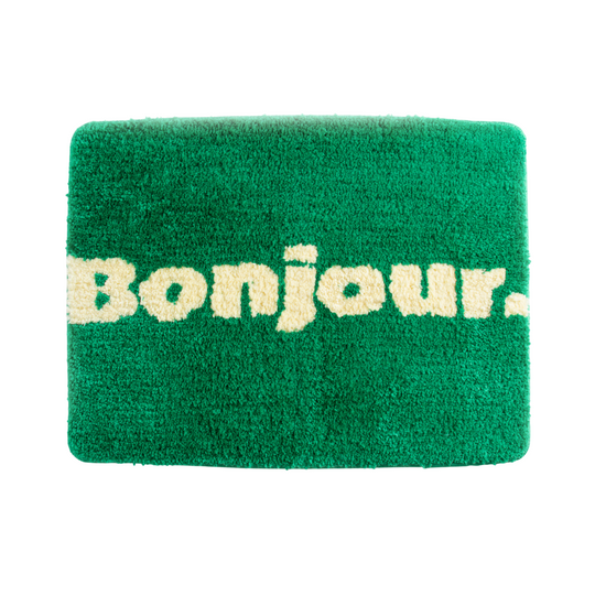 Bonjour' Bath Mat | Green