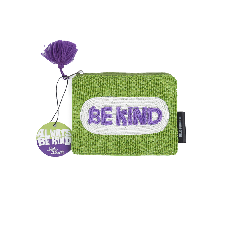 Bright Sentiment Pouch with Tassel | Be Kind