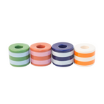 Ceramic Candle Holders | Multi Striped | Set of 4