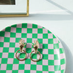 Ceramic Decorative Jewellery Dish | Chequered