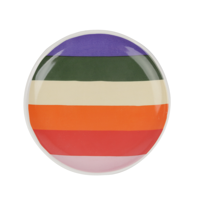 Ceramic Decorative Jewellery Dish | Rainbow Stripes