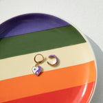 Ceramic Decorative Jewellery Dish | Rainbow Stripes