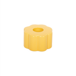 Ceramic Retro Flower Candle Holder | Yellow