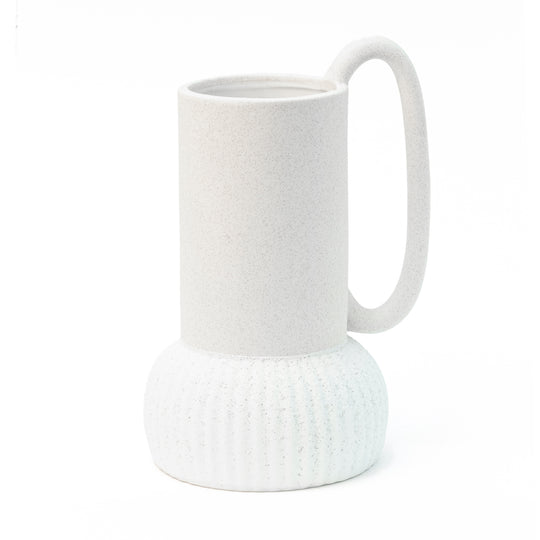 Ceramic Vase | Handled | White