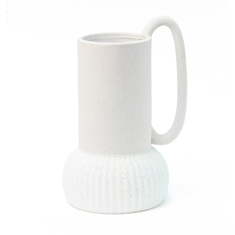 Ceramic Vase | Handled | White