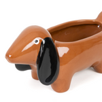 Dachshund Dog Planter | Dark Brown