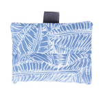 Foldable Shopper Big Bag (45 x 42cm) | Made from Recycled RPET Bottles | Blue Tropical Leaves