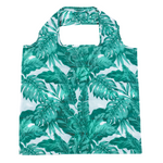 Foldable Shopper Big Bag (45 x 42cm) | Made from Recycled RPET Bottles | Green Palm Leaves