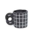 Handmade Striped Mug | Black