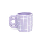 Handmade Striped Mug | Lilac