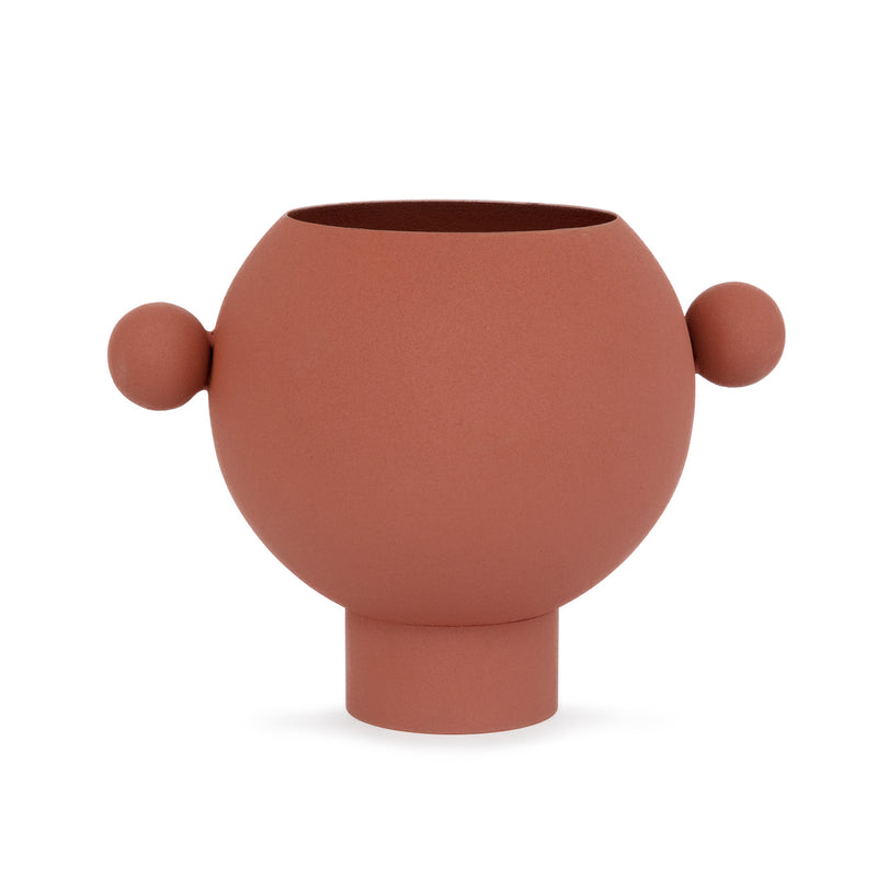 Luxe Collection Large Round Vase | Terracotta | 17cm