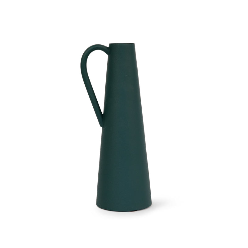 Luxe Collection Metal Vase | Dark Green | 24.5cm