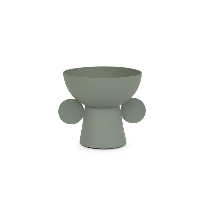 Luxe Collection Spherical Vase | Olive Green | 14cm