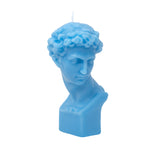 Michelangelo's David Bust Candle | Blue | 14cm