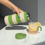 On The Go Bottle | Green Stripes | 1L
