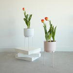 Planter With Metal Stand | Soft Pink