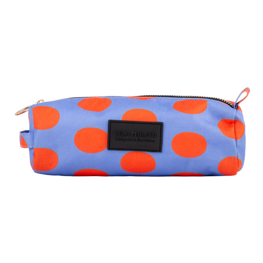 Polka Dot Pencil Case | Blue & Red